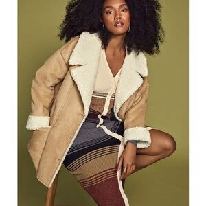 Free People Diogo Sherpa Coat  Size XS